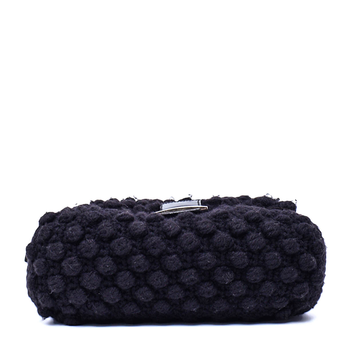 Fendi - Black Wool Mamma Baguette Bag 